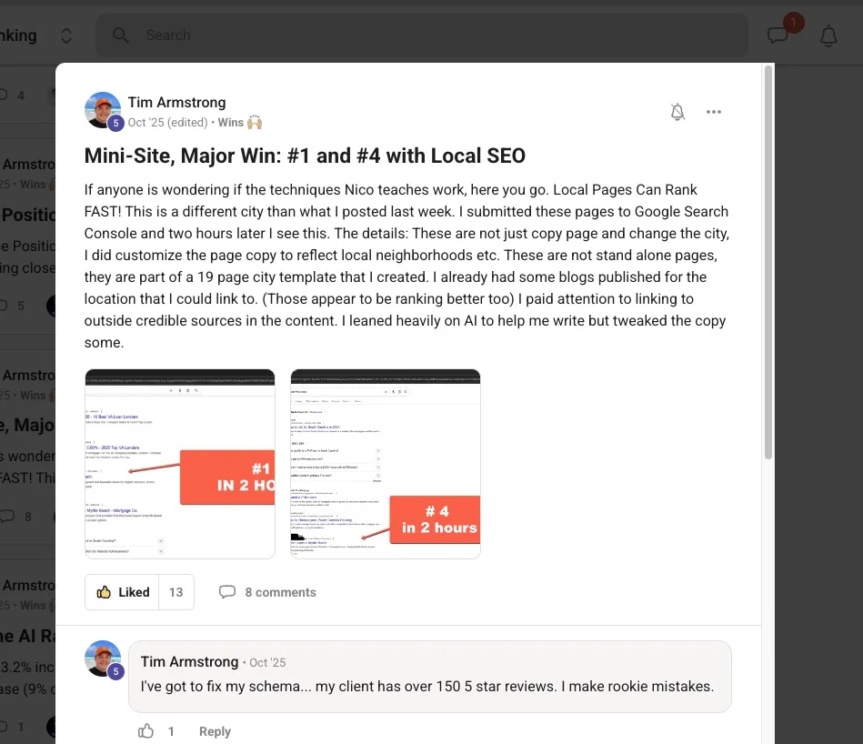 Tim Armstrong win post, ranked #1 and #4 in 2 hours